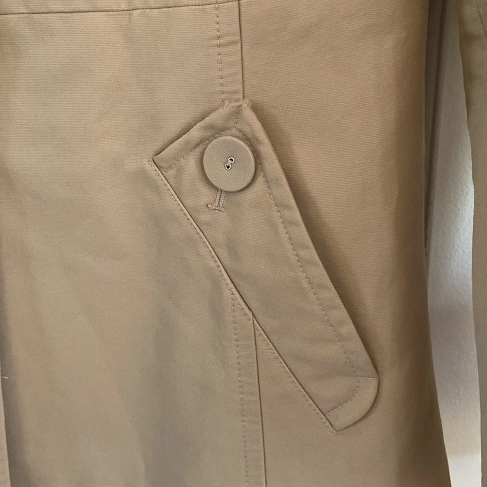 Ann Taylor Loft Women’s Trench Rain Coat Beige Size M Water resistant. Fall Coat - Picture 5 of 17